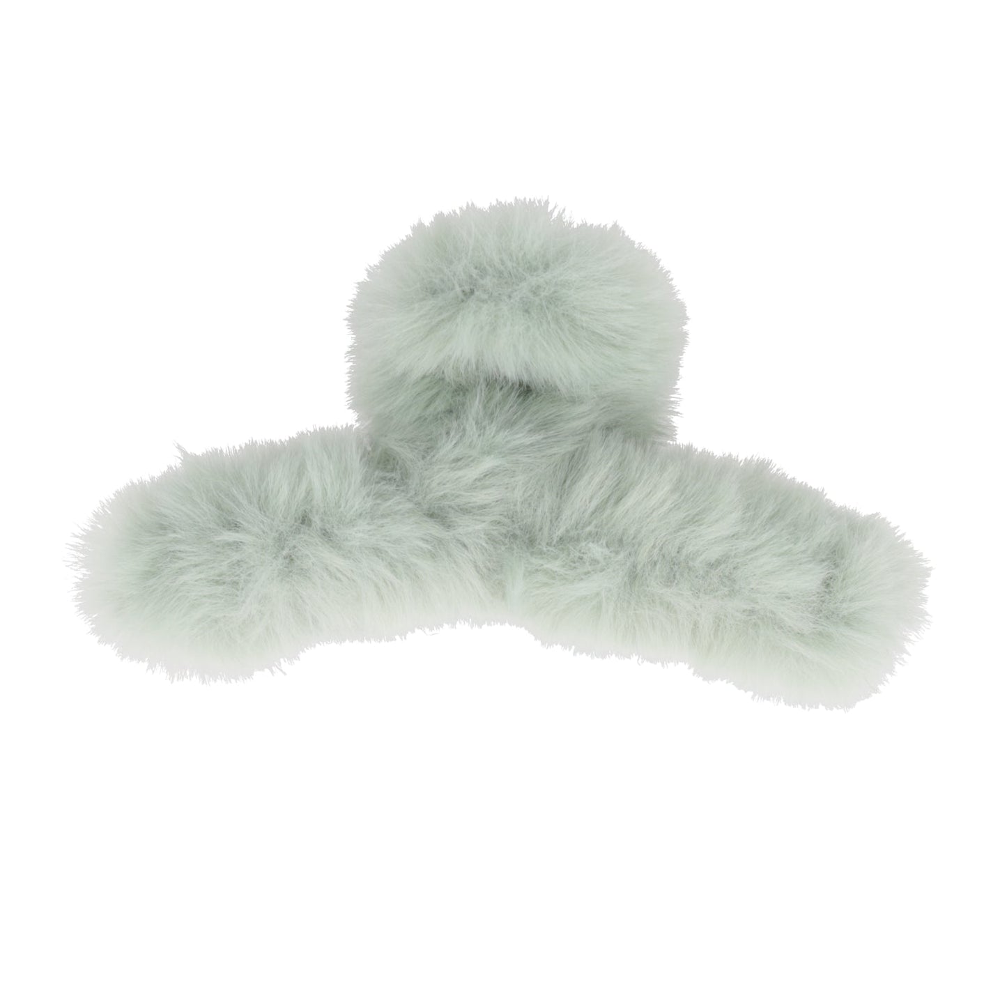 Fluffy Hair Clip - Green