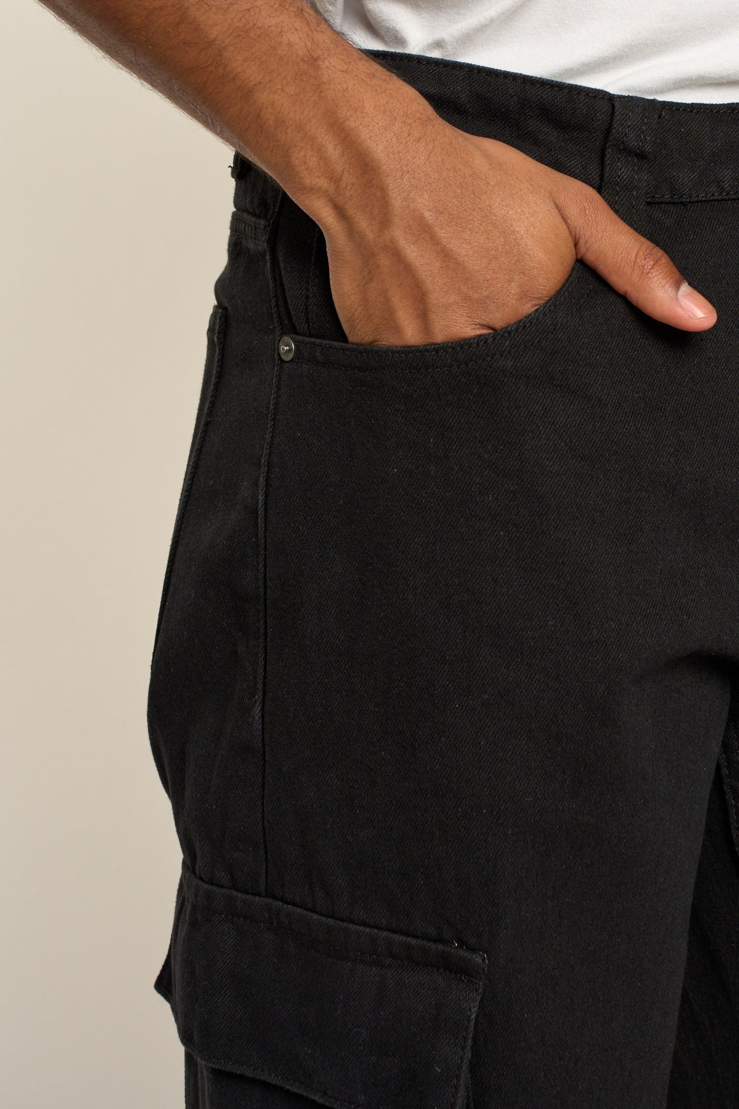 Baggy Fit Cargo Denim Jeans