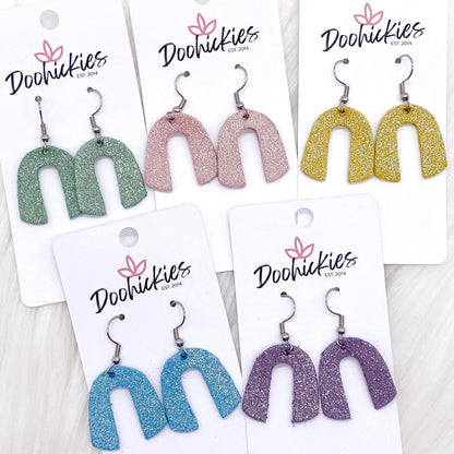 1.5" Lil' Aurora Shimmer Rainbow Earrings - Yellow