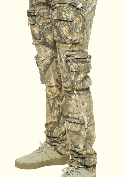 Twill Stacked Pants W/Multi Cargo Pocket