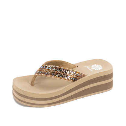 Kaduna Platform Sandal - Taupe