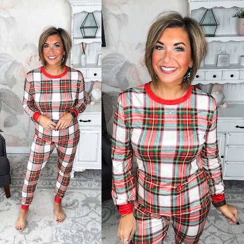 Mrs. Claus Plaid Christmas Pajamas