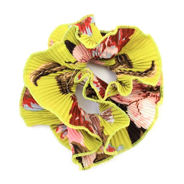 Extra Large Ruffled Scrunchie - Tropical