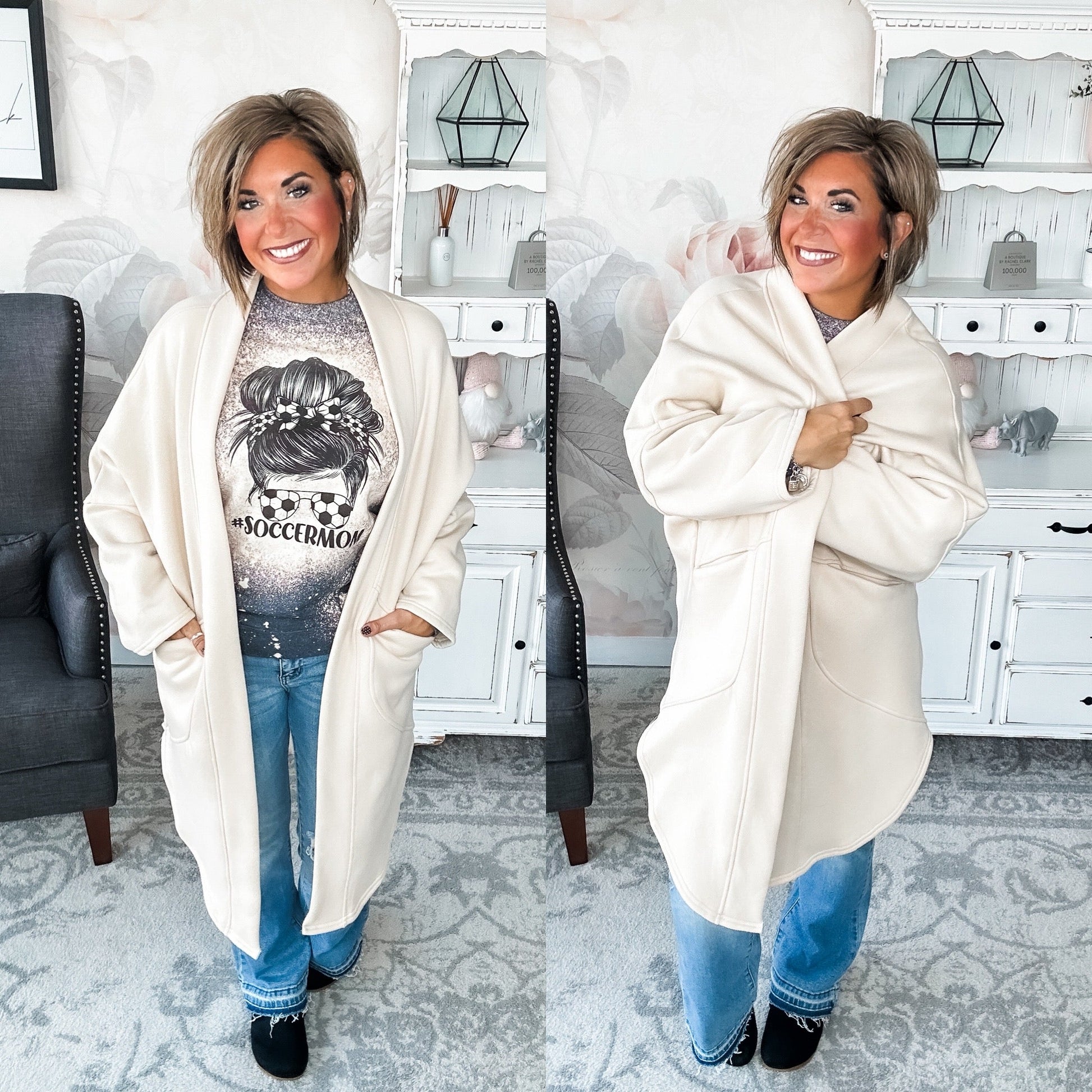 Happiness Awaits Oversized Cardigan