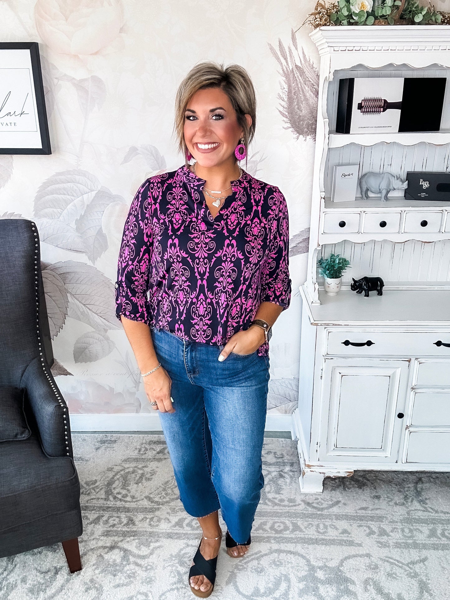 Figure It Out Top - Navy