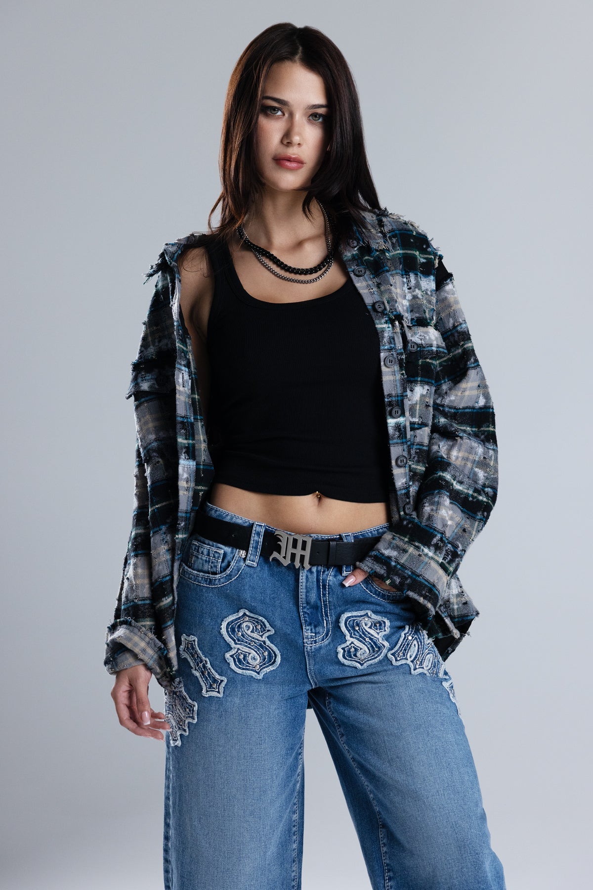 Malice Plaid Top