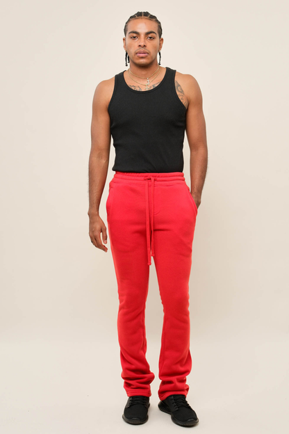 Flared Stacked Fleece Sweat Pants