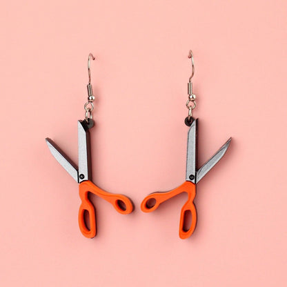 Fabric Scissor Earrings