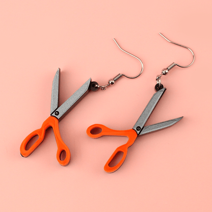 Fabric Scissor Earrings