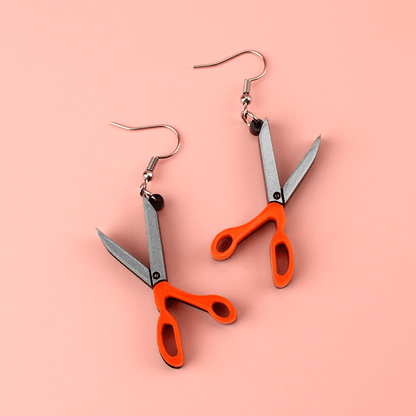Fabric Scissor Earrings