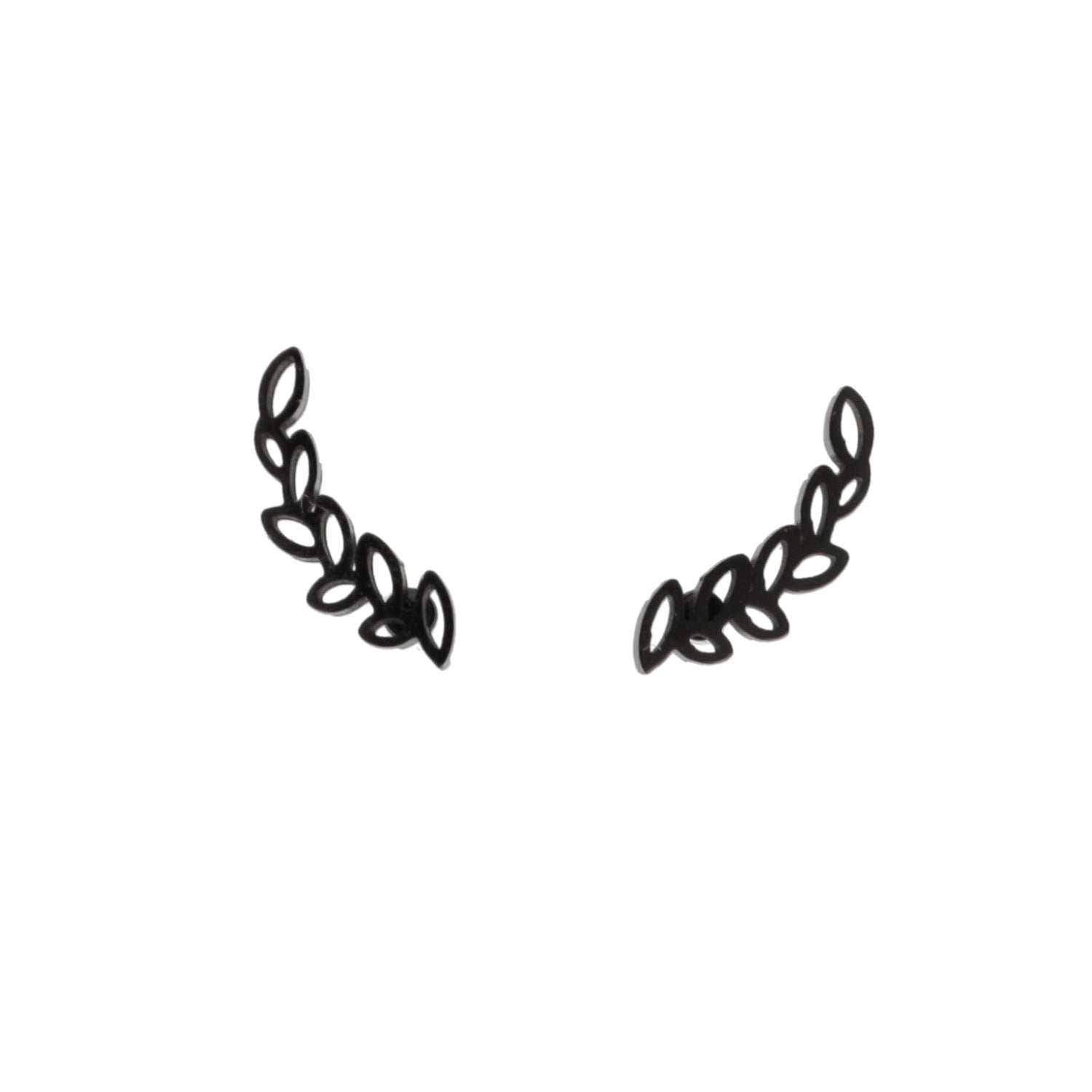 Fern Stud Earrings (Black)