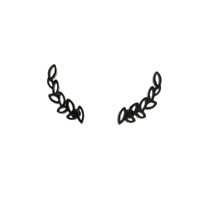 Fern Stud Earrings (Black)