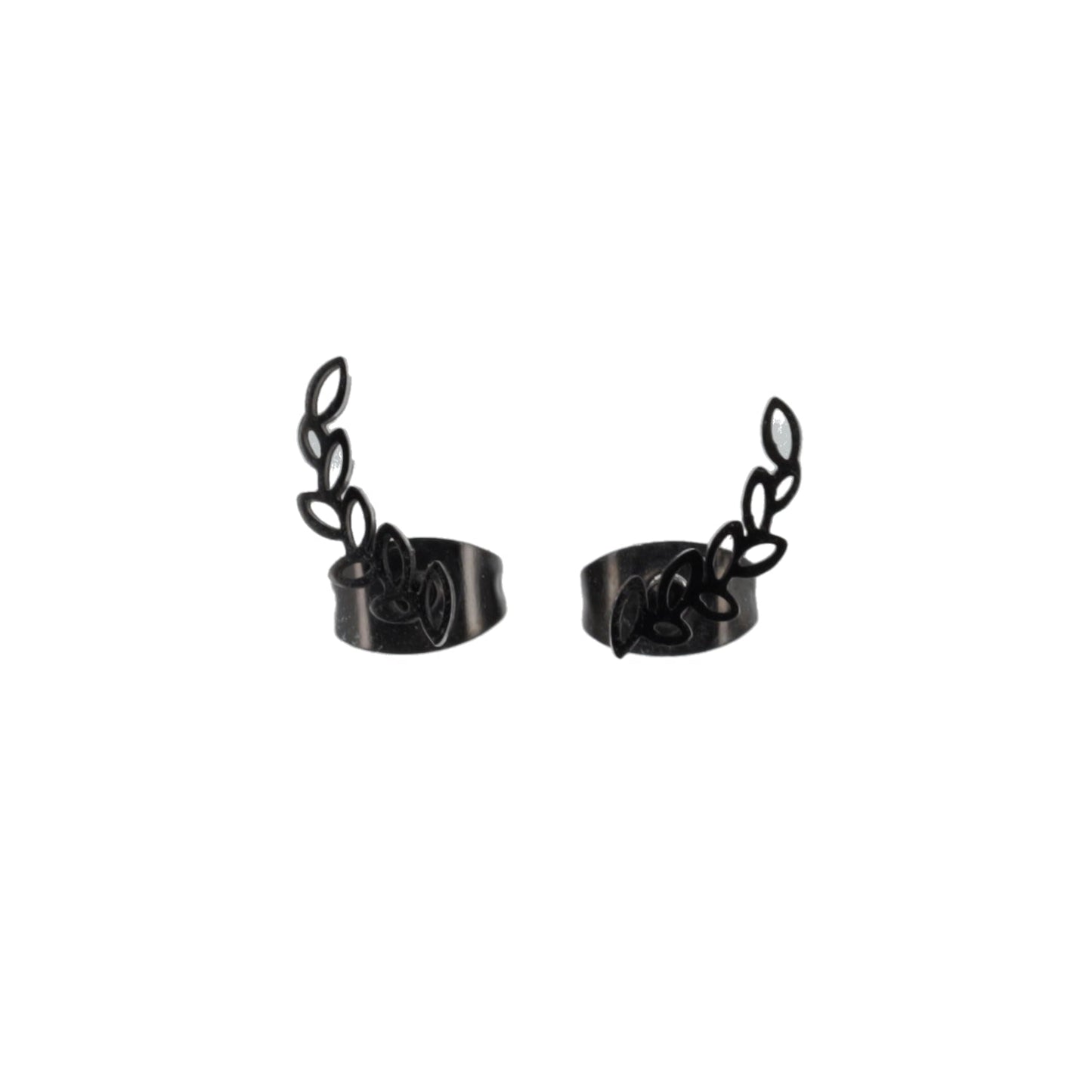 Fern Stud Earrings (Black)