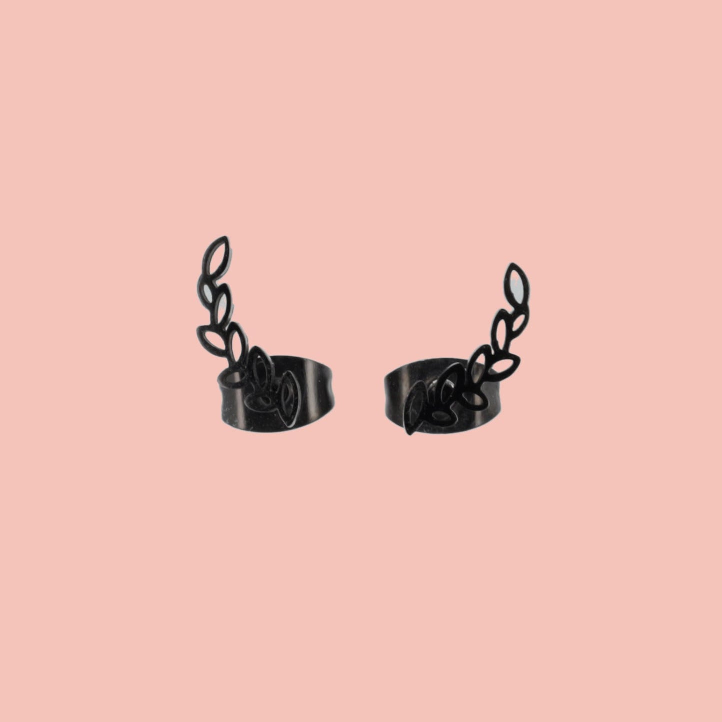 Fern Stud Earrings (Black)