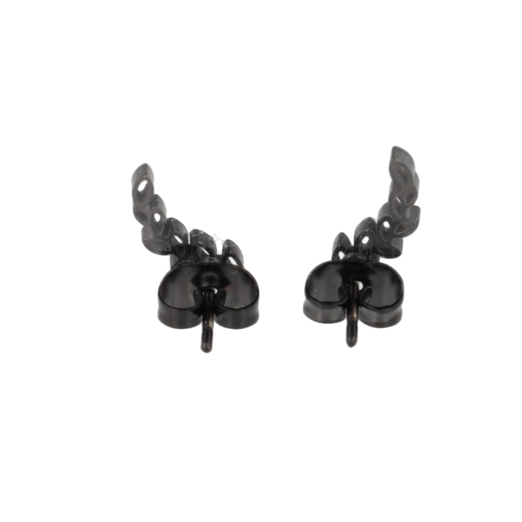 Fern Stud Earrings (Black)