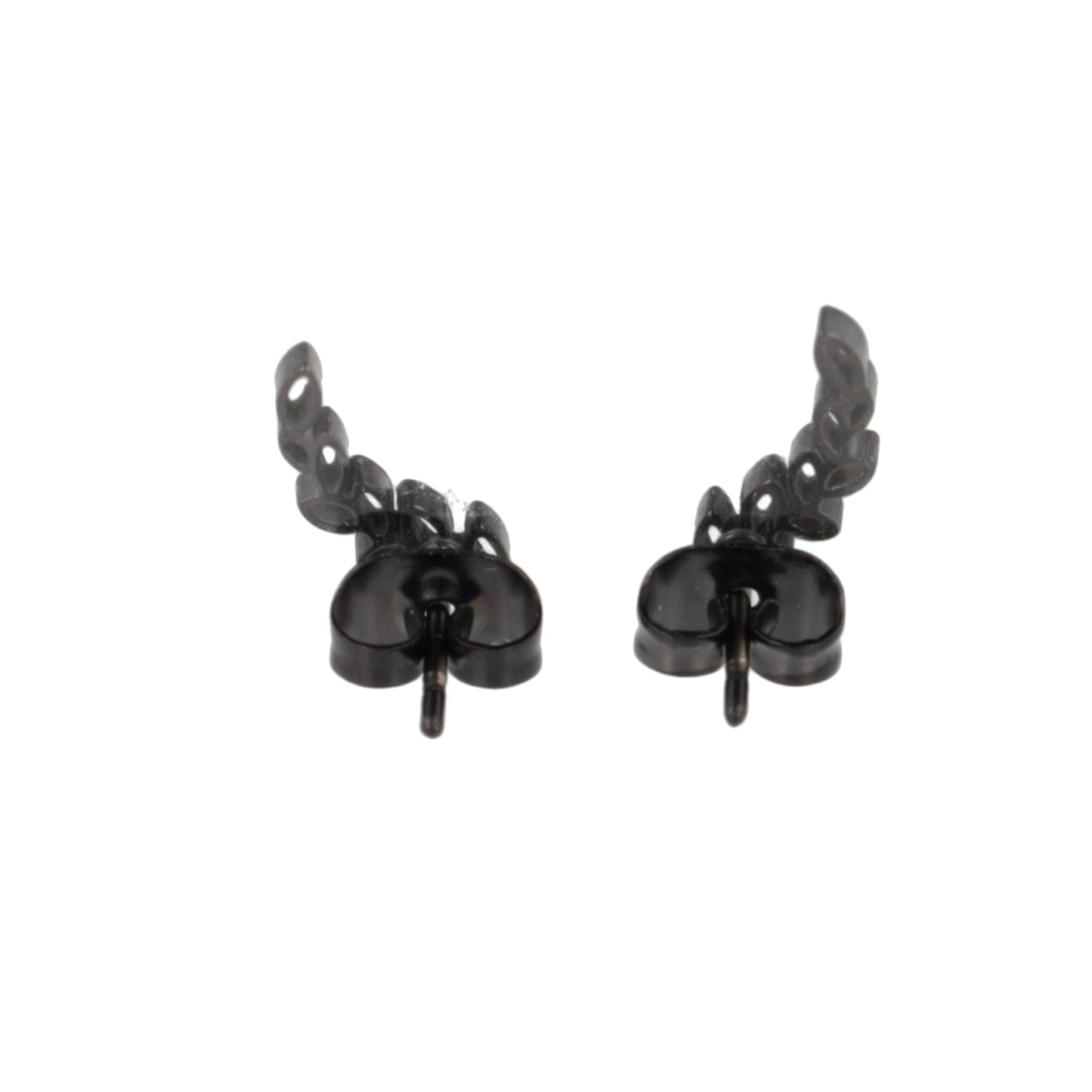 Fern Stud Earrings (Black)