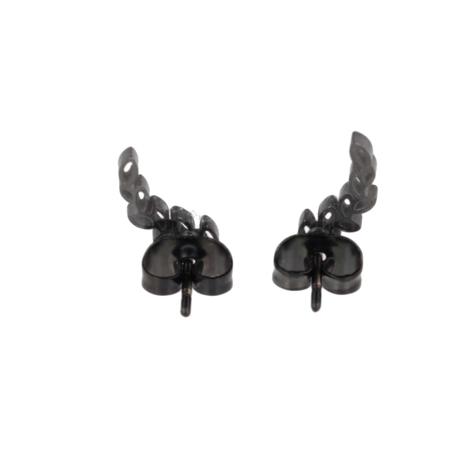 Fern Stud Earrings (Black)