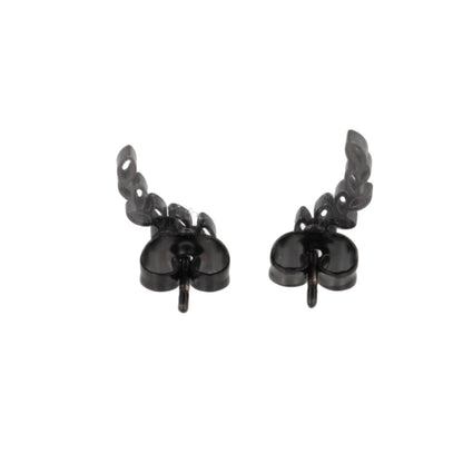 Fern Stud Earrings (Black)