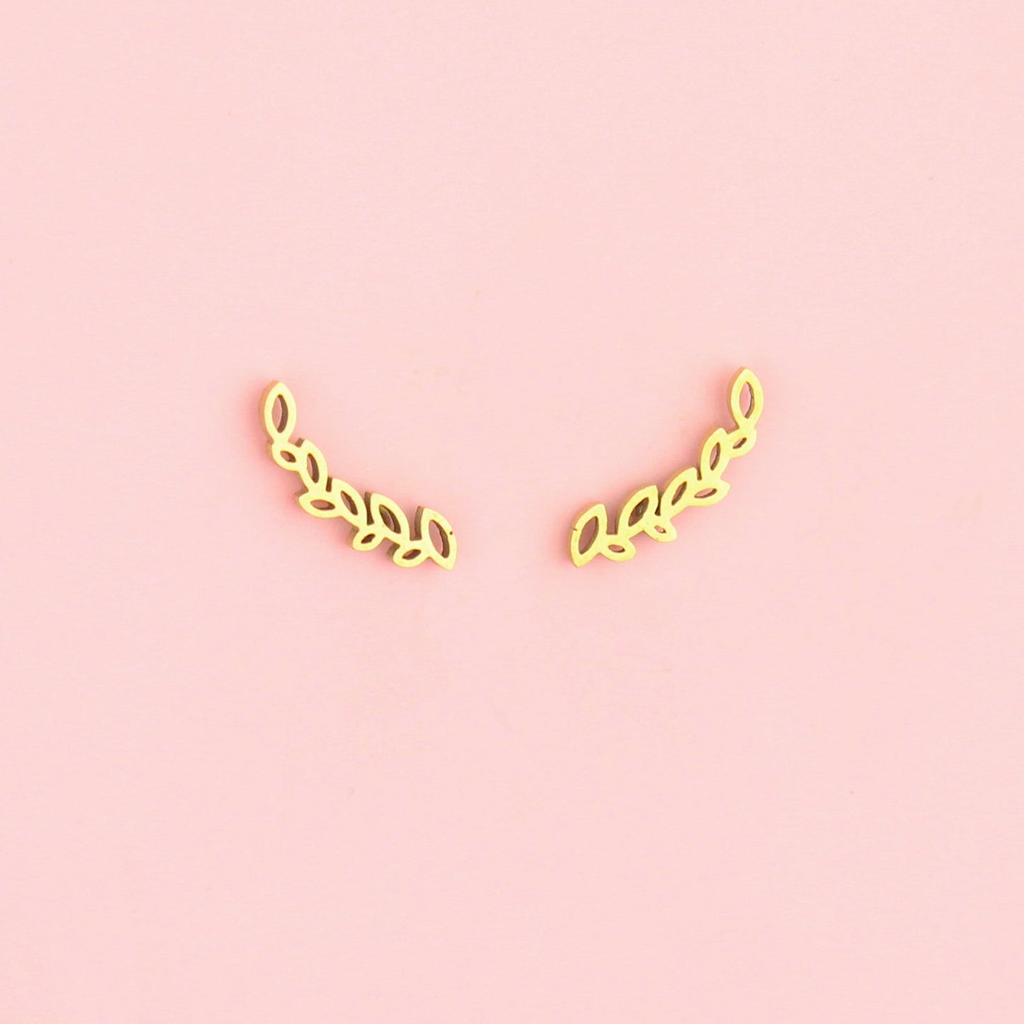Fern Stud Earrings (Gold Plated)