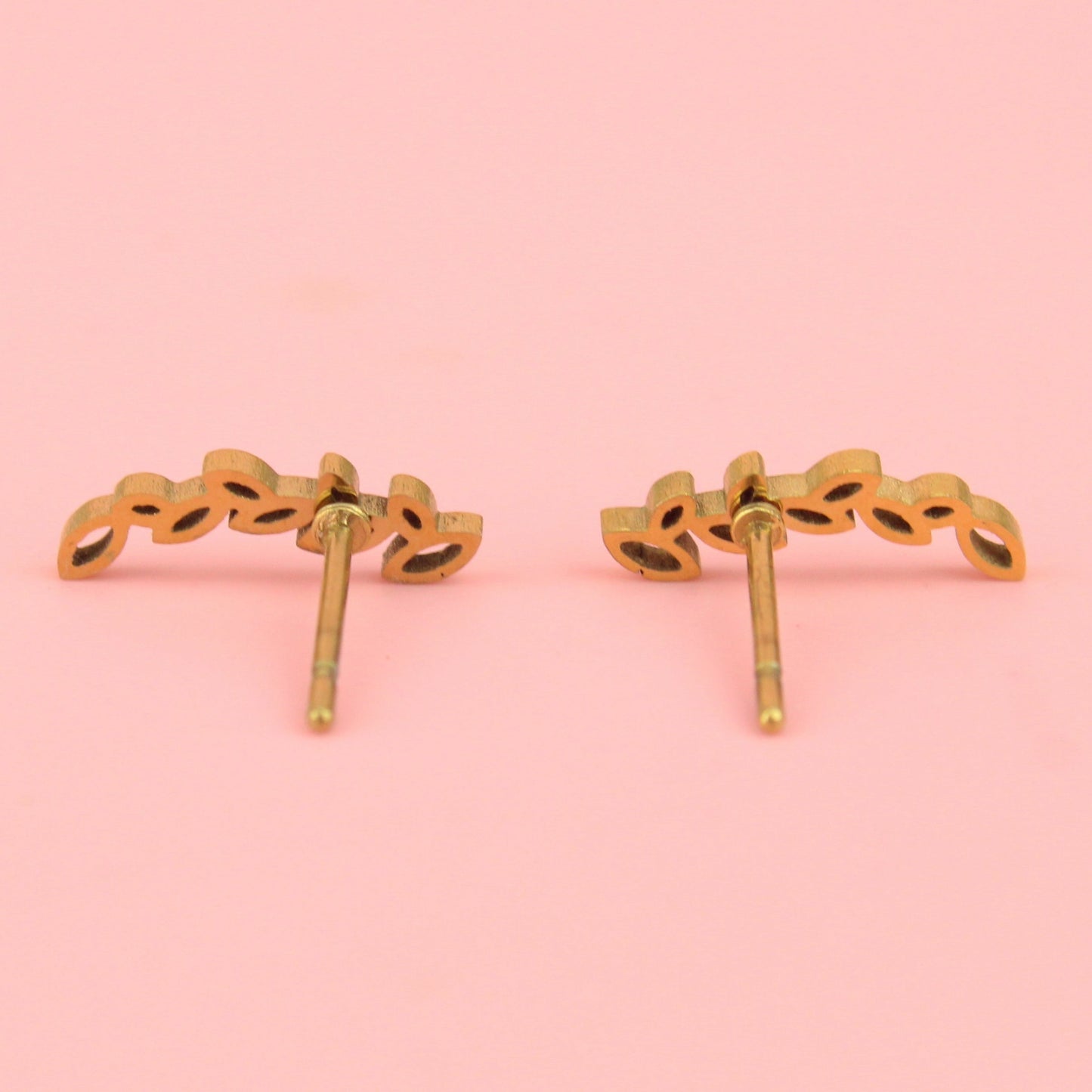 Fern Stud Earrings (Gold Plated)