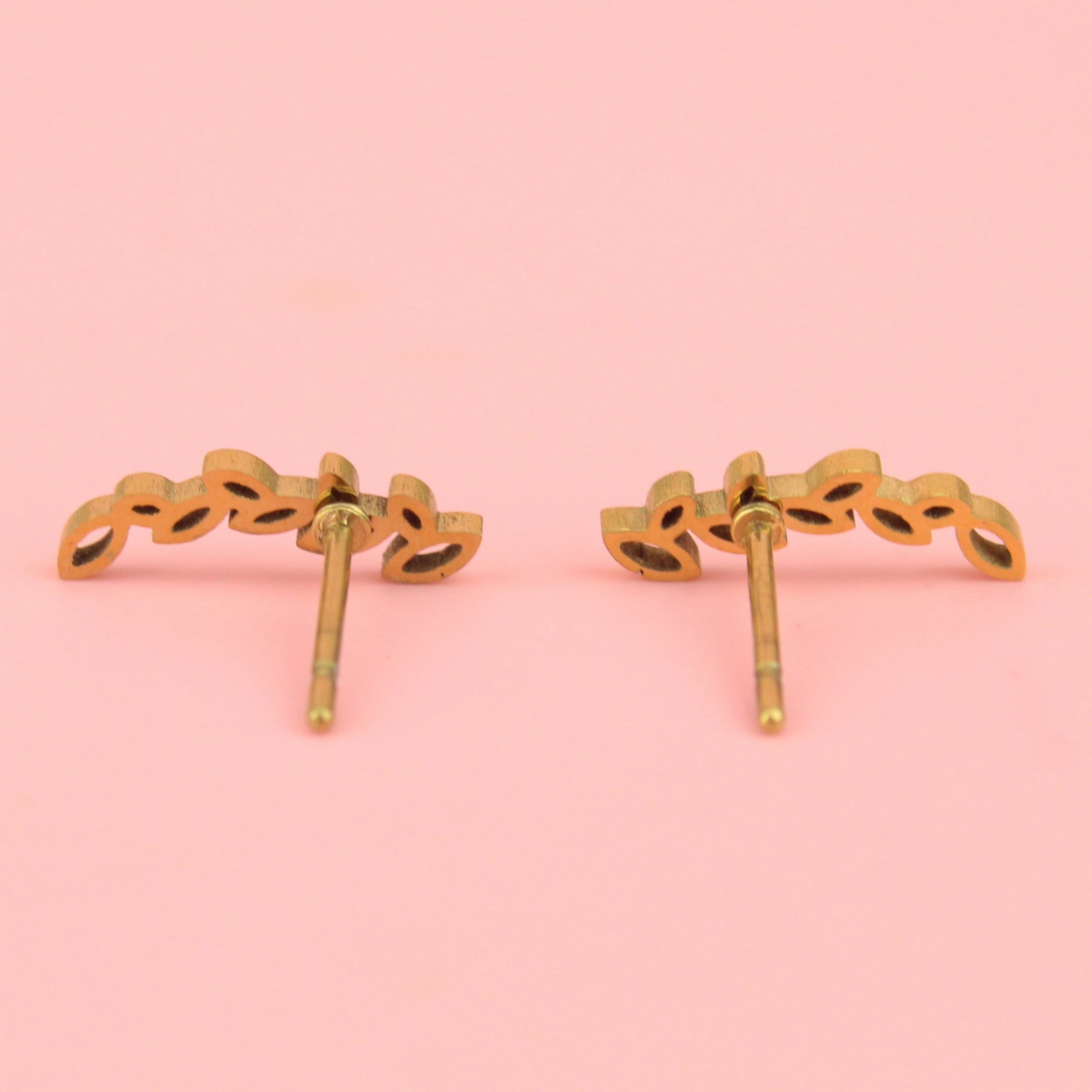 Fern Stud Earrings (Gold Plated)