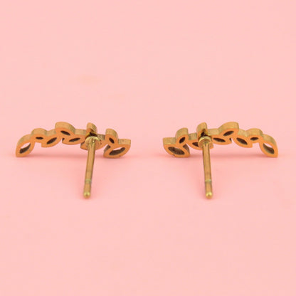 Fern Stud Earrings (Gold Plated)