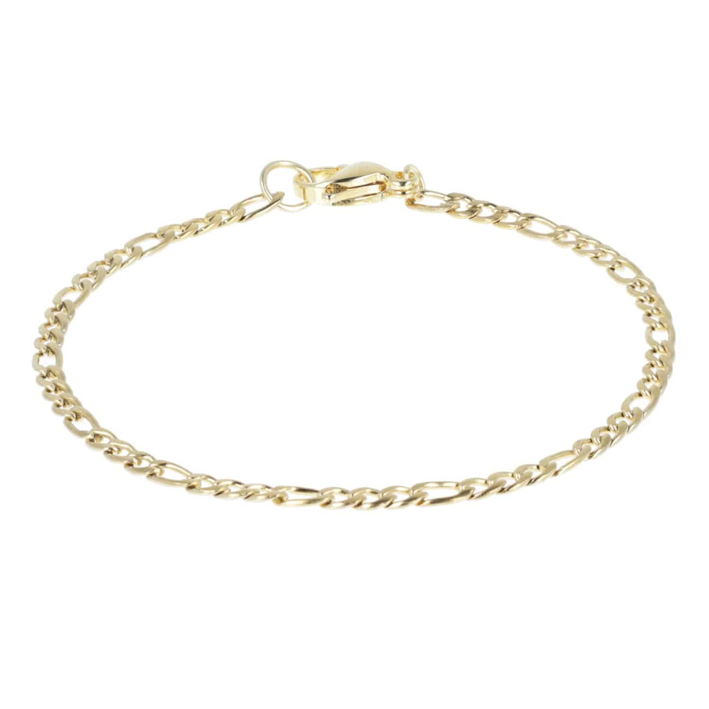 Figaro Chain Bracelet (Gold Plated)