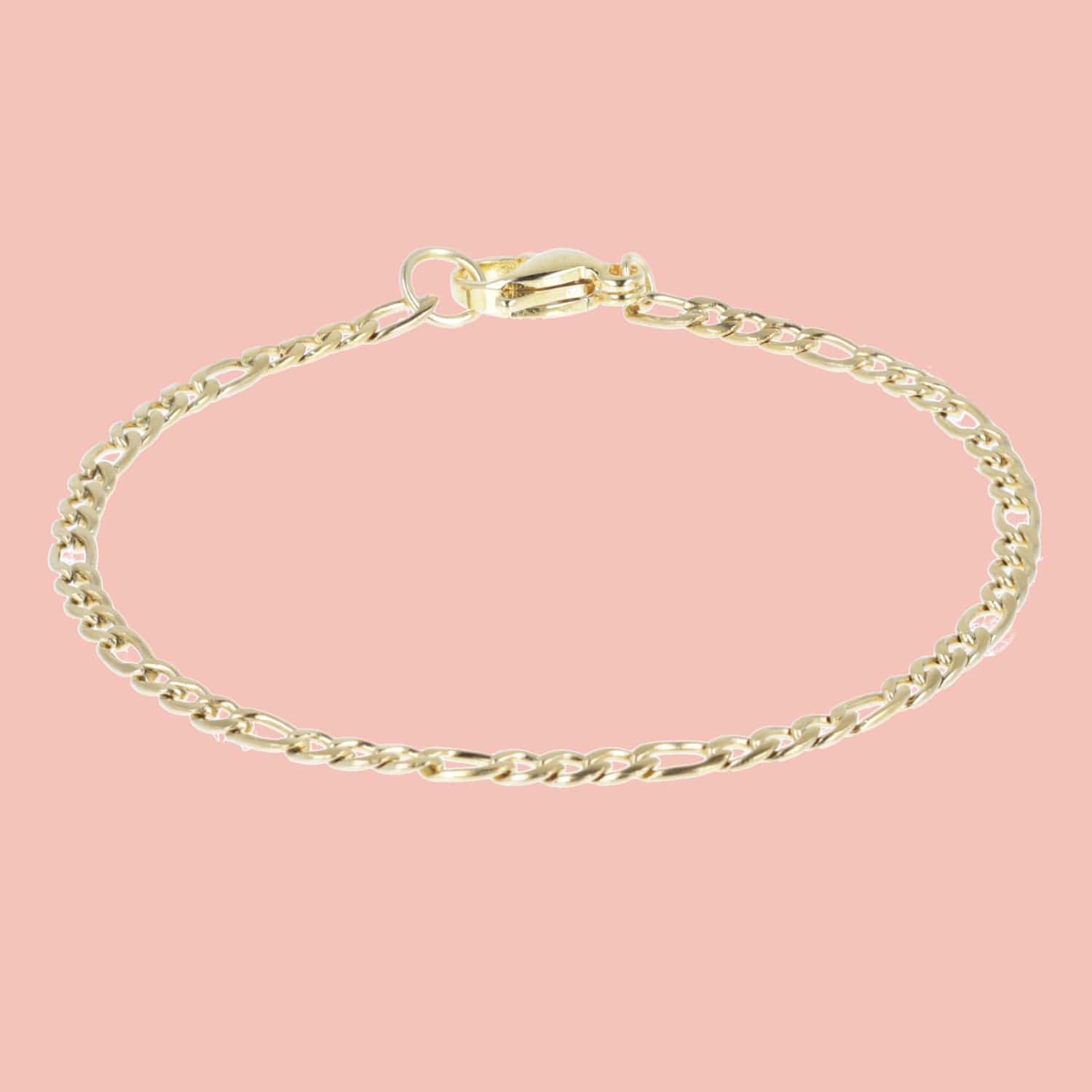Figaro Chain Bracelet (Gold Plated)