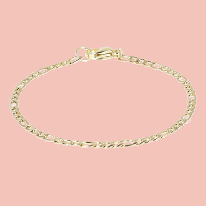 Figaro Chain Bracelet (Gold Plated)