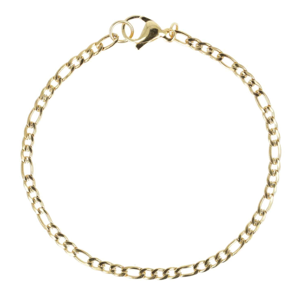Figaro Chain Bracelet (Gold Plated)