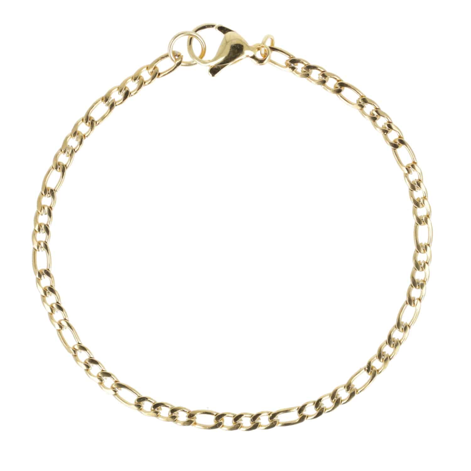 Figaro Chain Bracelet (Gold Plated)