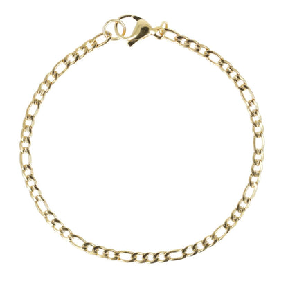 Figaro Chain Bracelet (Gold Plated)