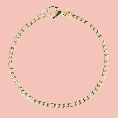 Figaro Chain Bracelet (Gold Plated)