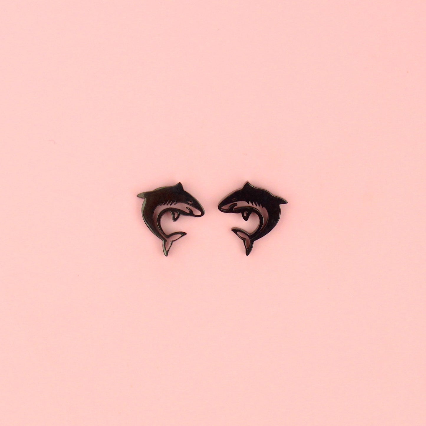 Fish Are Friends Stud Earrings (Black)