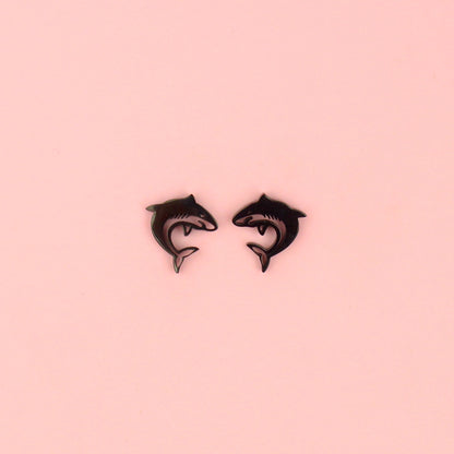 Fish Are Friends Stud Earrings (Black)