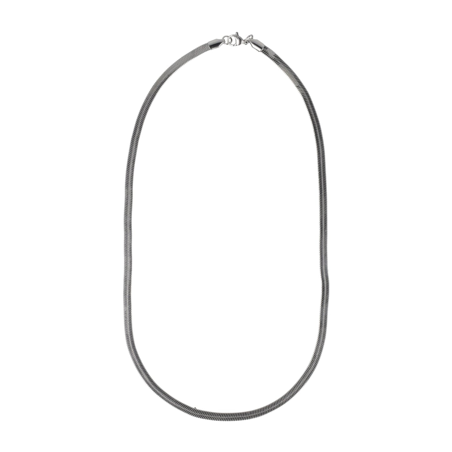 Flat Snake Chain Necklace (Stainless Steel)