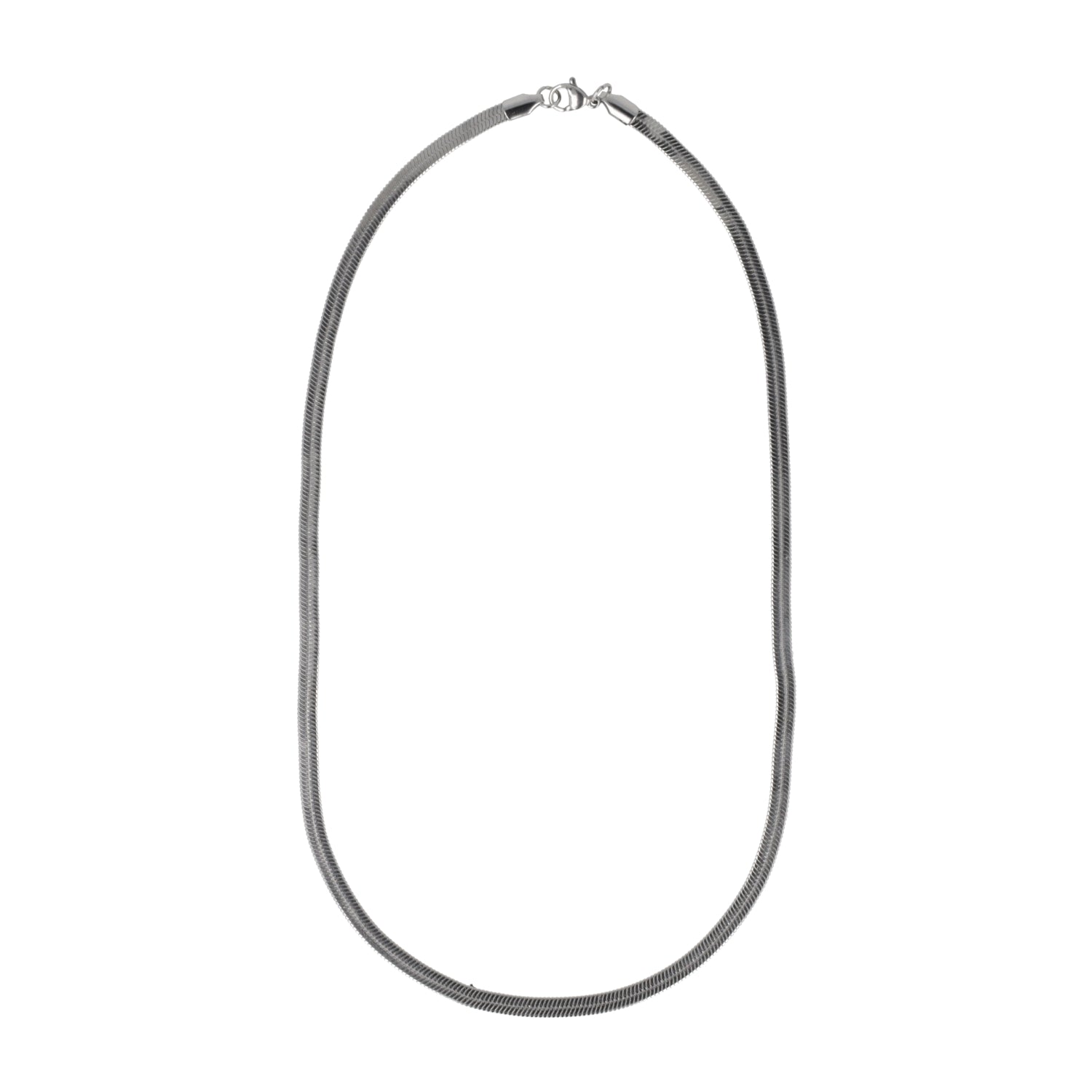 Flat Snake Chain Necklace (Stainless Steel)