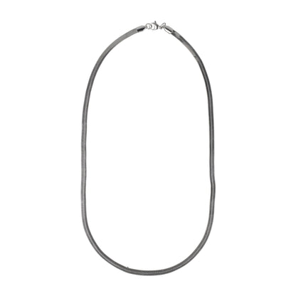 Flat Snake Chain Necklace (Stainless Steel)