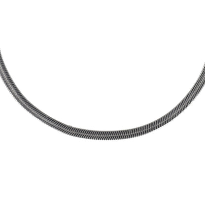 Flat Snake Chain Necklace (Stainless Steel)