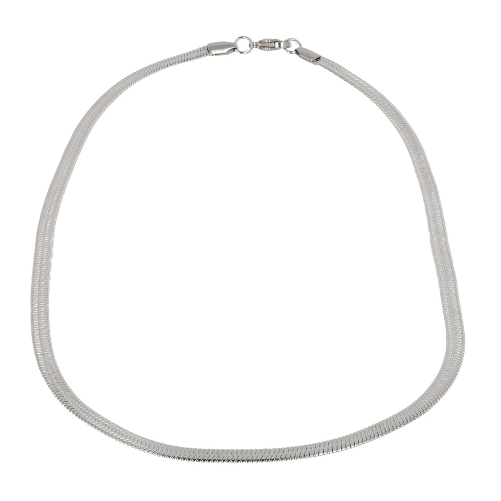 Flat Snake Chain Necklace (Stainless Steel)