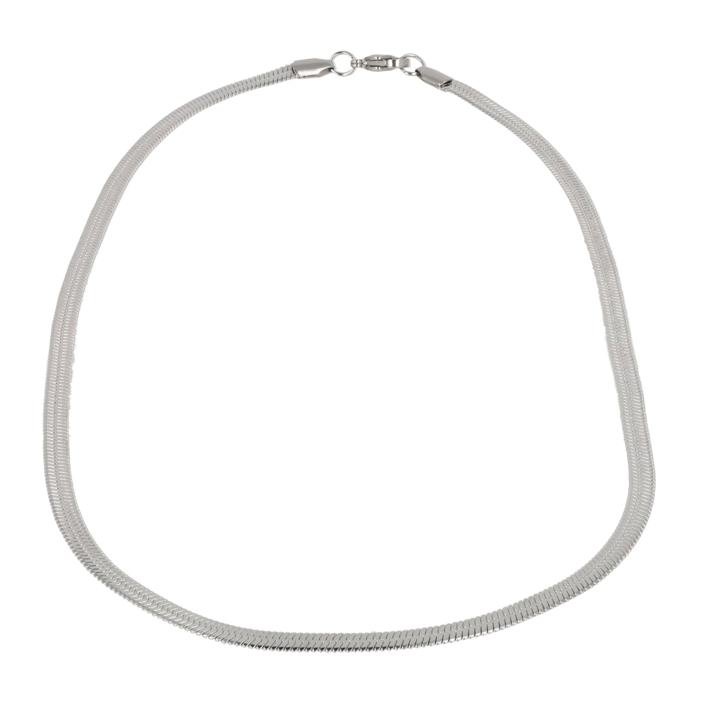 Flat Snake Chain Necklace (Stainless Steel)