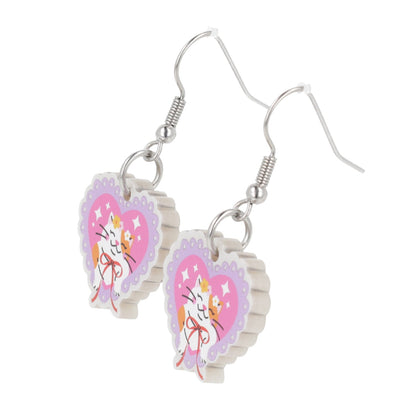 Flower Crown Cat Earrings