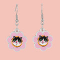 Flower Face Cat Earrings