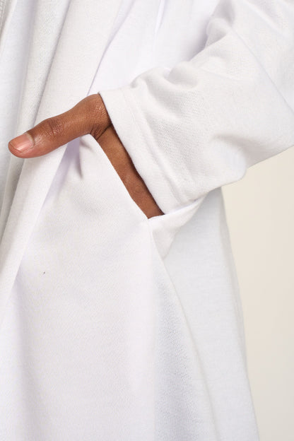 Long Length Drape Cape Cardigan Hoodie