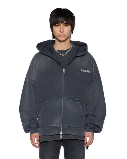 ACE EKCESS ZIP THRU HOODIE BLACK FADE