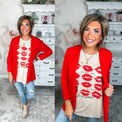 Always Kiss Me Goodnight Scoop Neck Graphic Tee