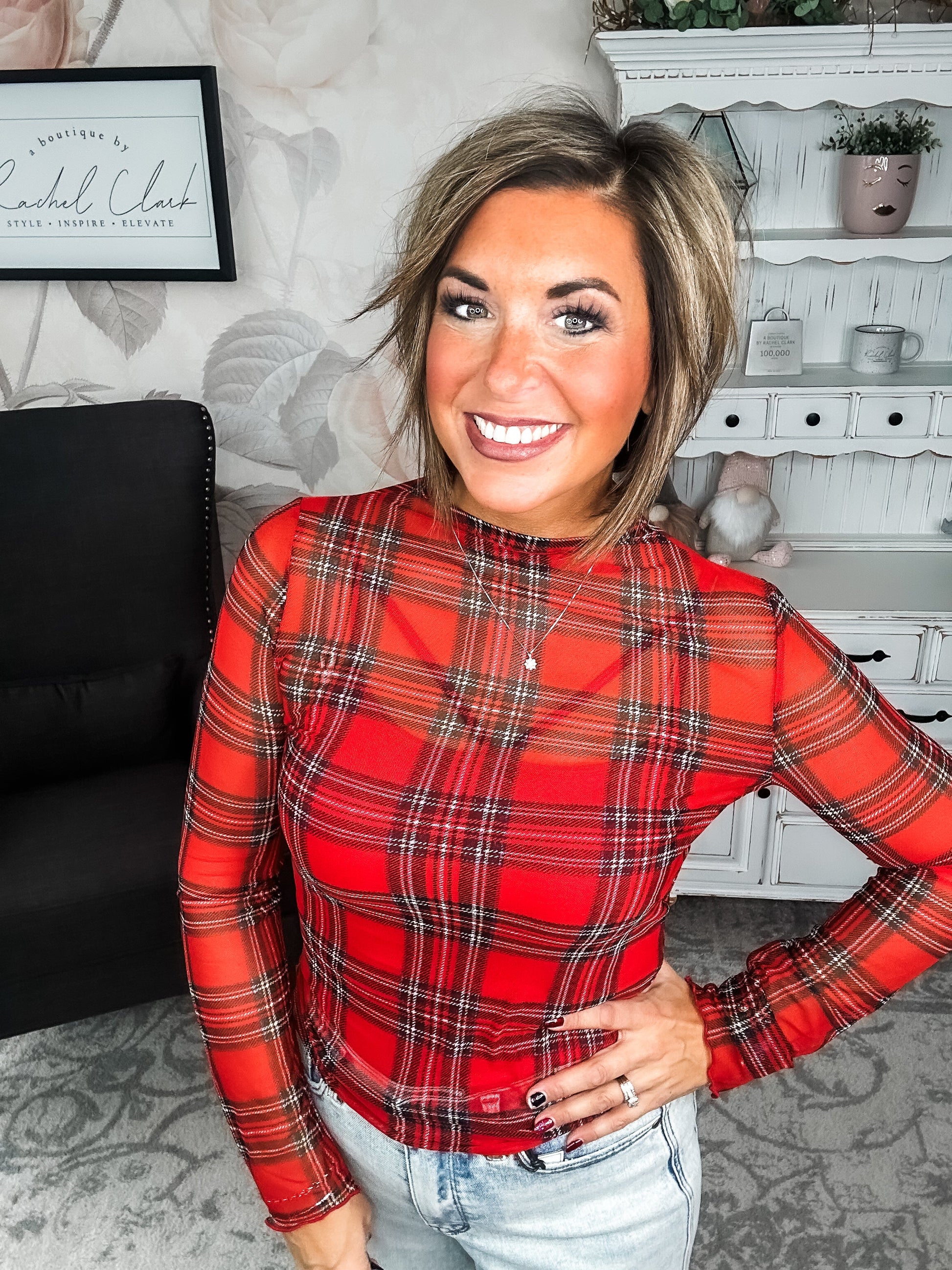 Believe In Me Mesh Top