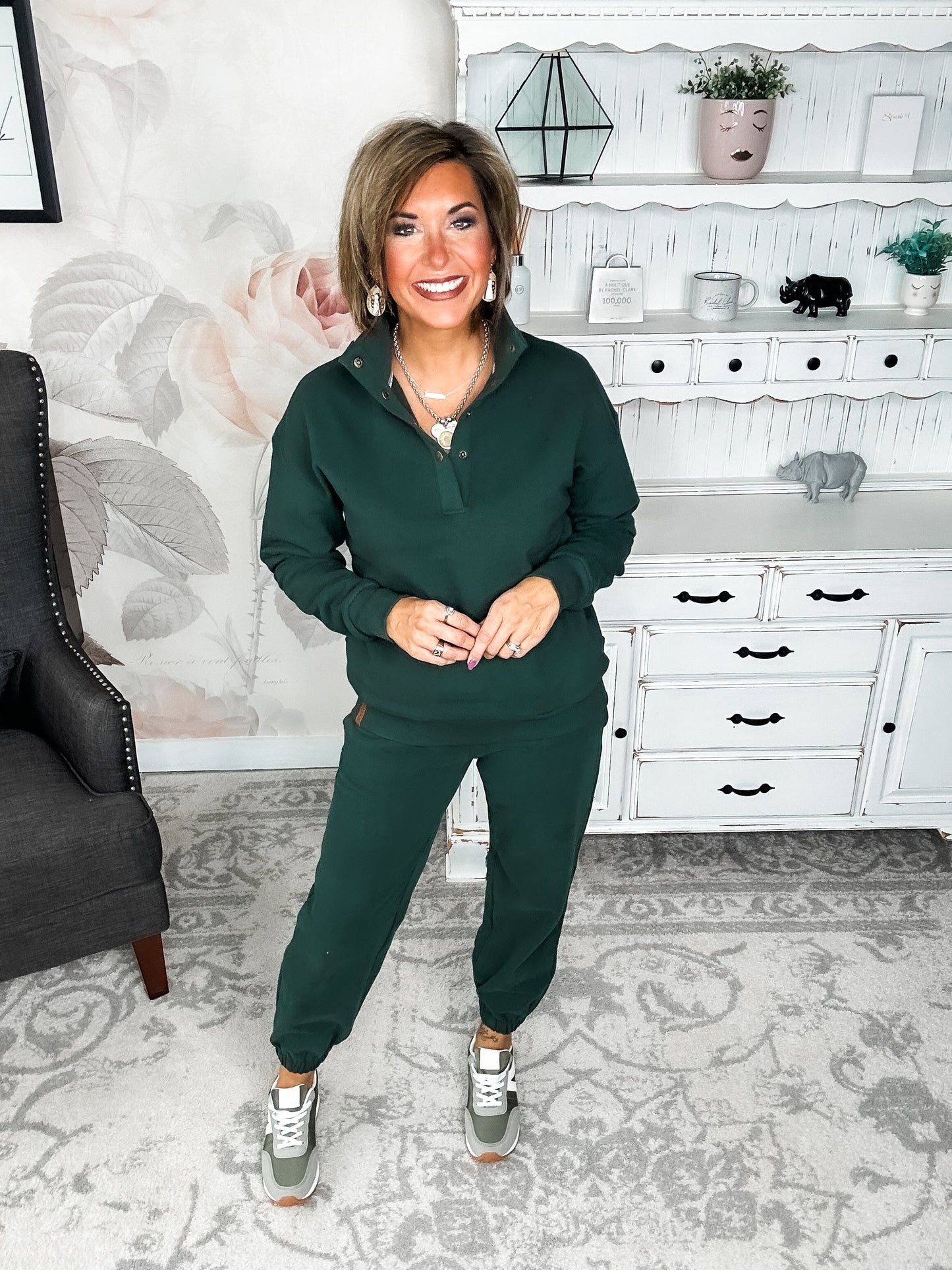 Ampersand Avenue Never Better Joggers - Forest Green
