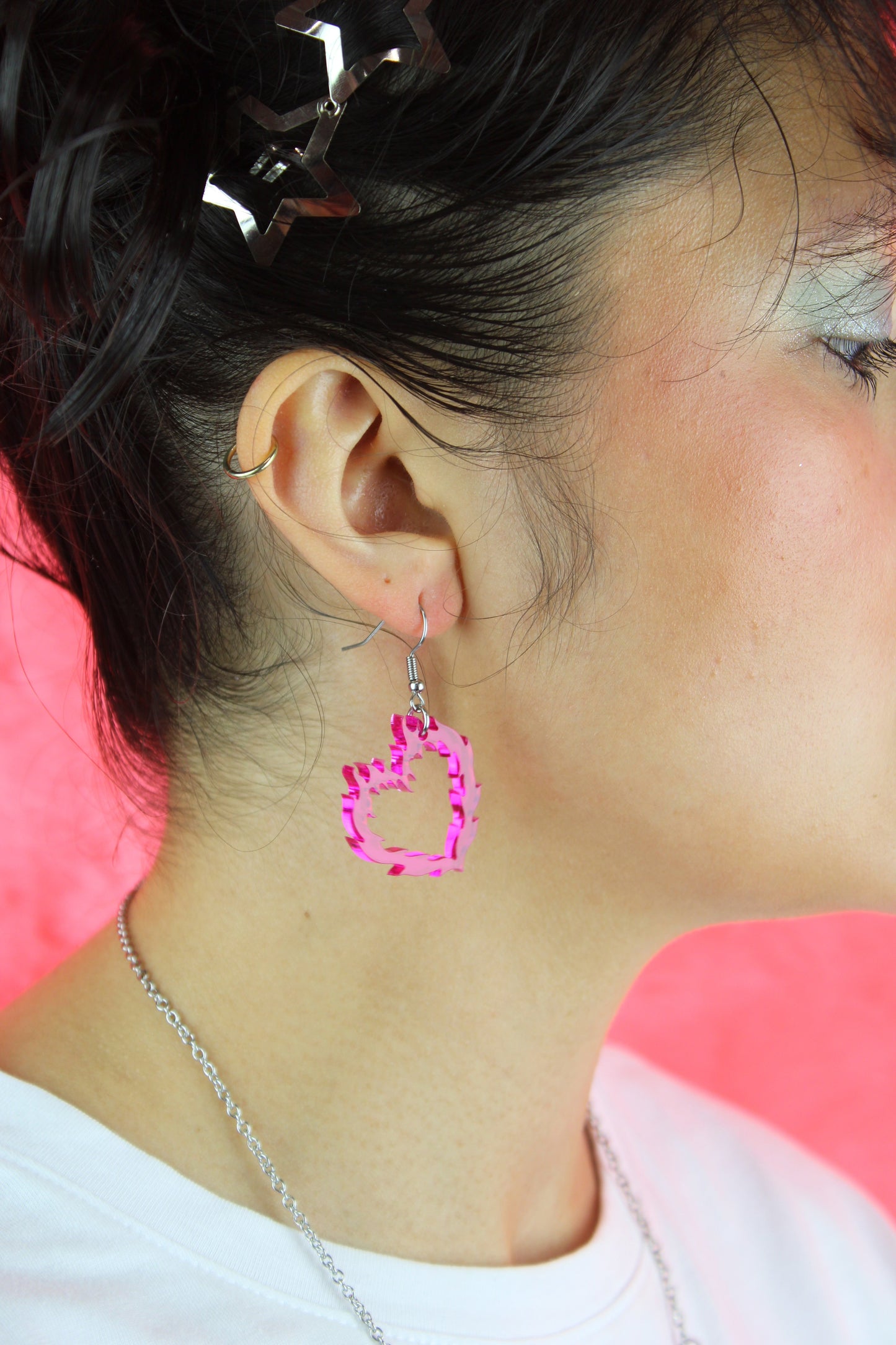 Flame Heart Earrings