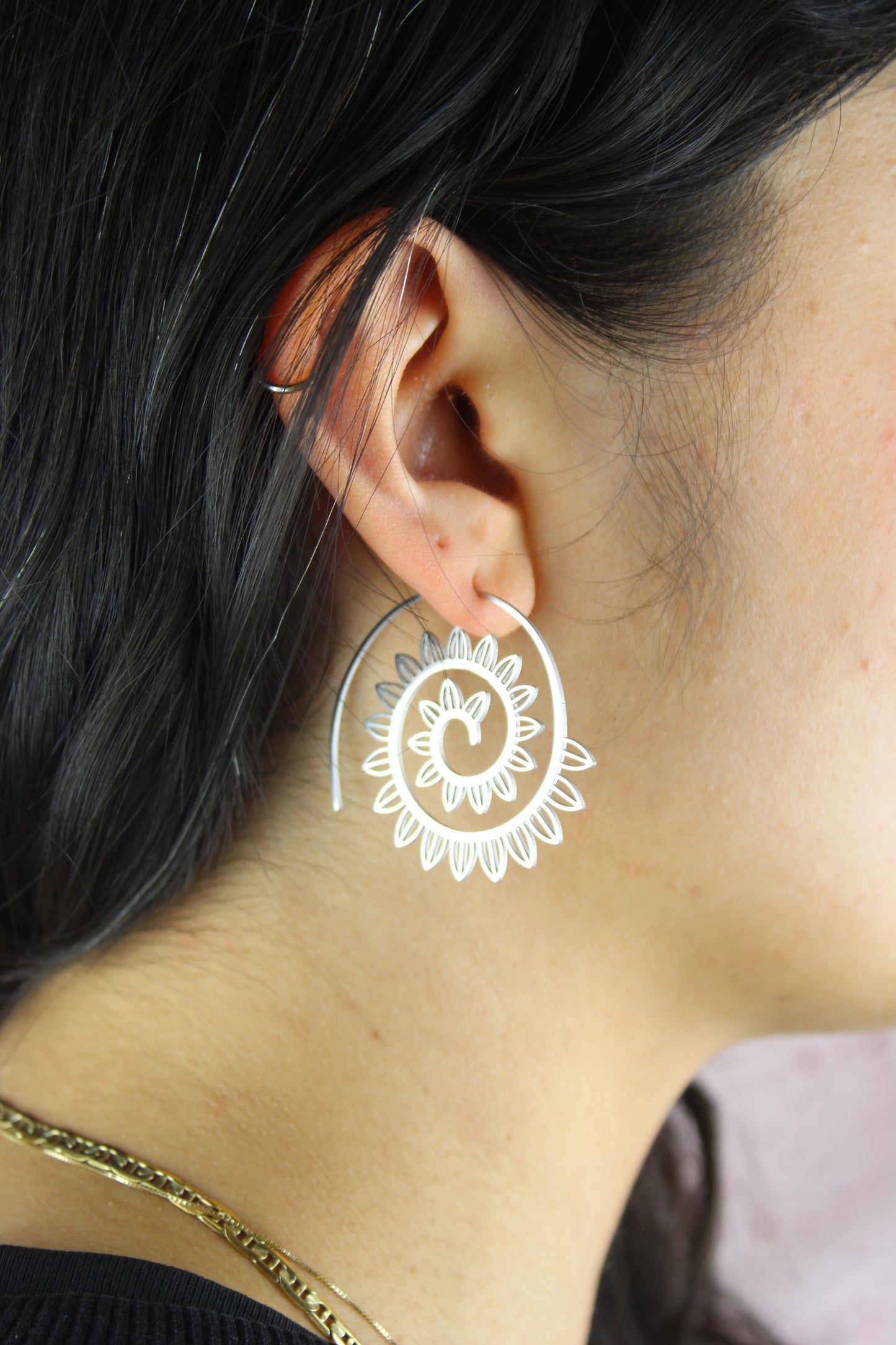 Floral Spiral Earrings